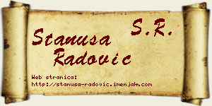 Stanuša Radović vizit kartica